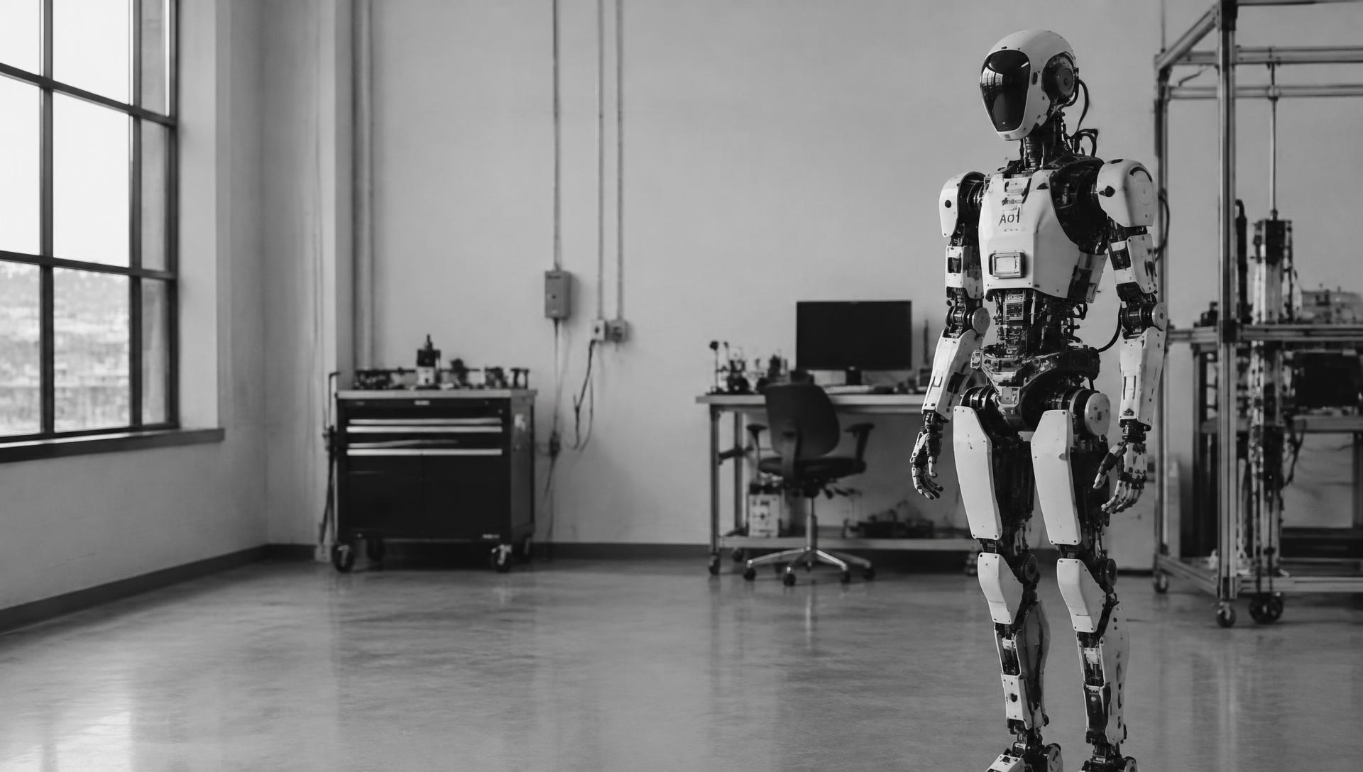Humanoid robot in a research laboratory